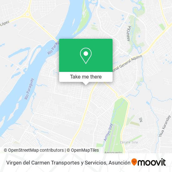 Mapa de Virgen del Carmen Transportes y Servicios