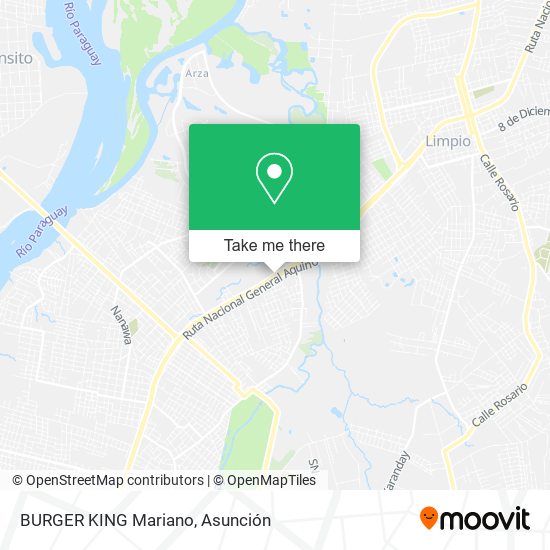 BURGER KING Mariano map