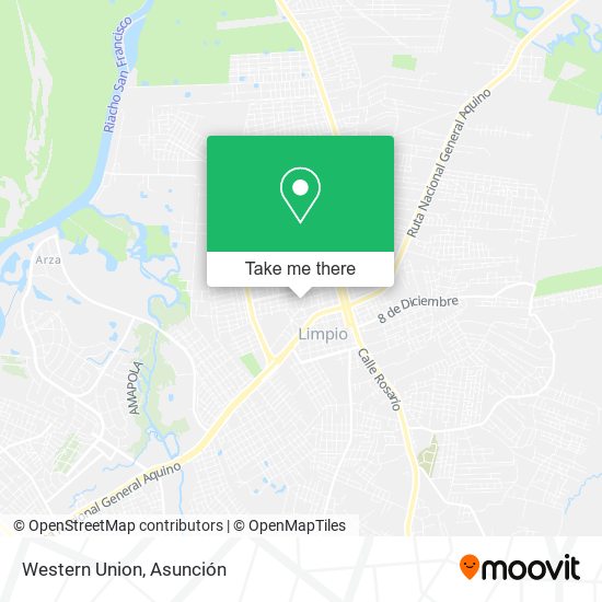 Mapa de Western Union