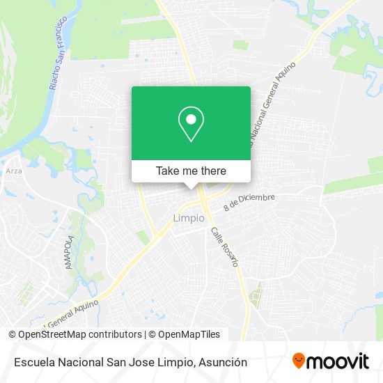 Escuela Nacional San Jose Limpio map