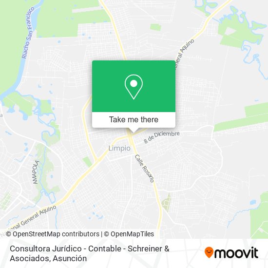 Mapa de Consultora Jurídico - Contable - Schreiner & Asociados