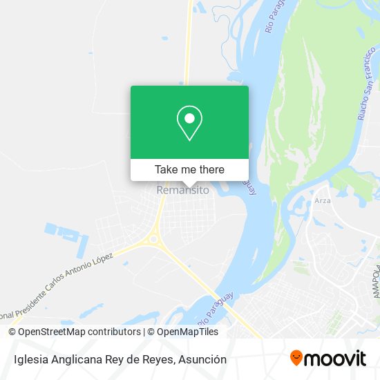 Mapa de Iglesia Anglicana Rey de Reyes