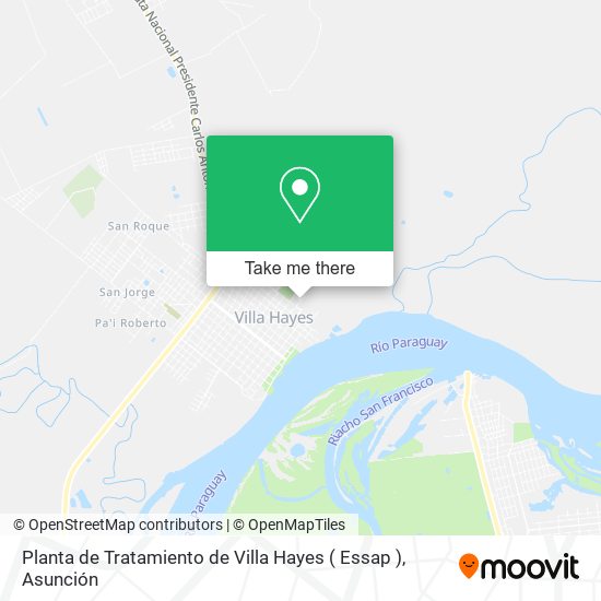 Mapa de Planta de Tratamiento de Villa Hayes ( Essap )