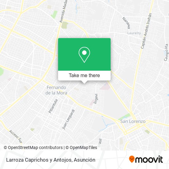 Mapa de Larroza Caprichos y Antojos