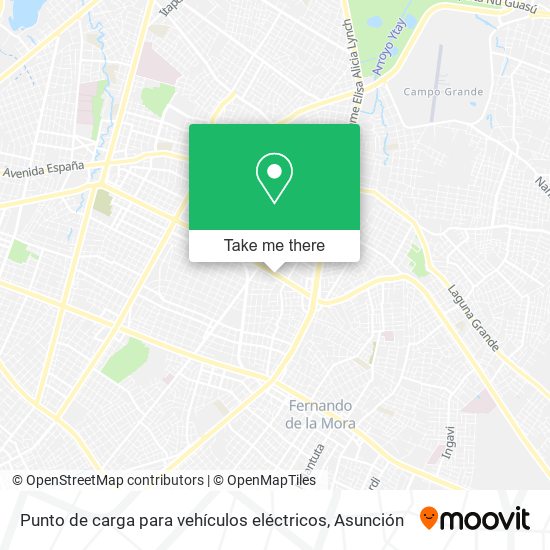 Punto de carga para vehículos eléctricos map