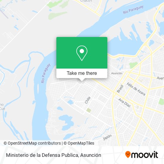 Mapa de Ministerio de la Defensa Publica