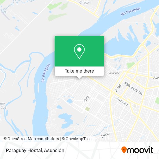 Mapa de Paraguay Hostal