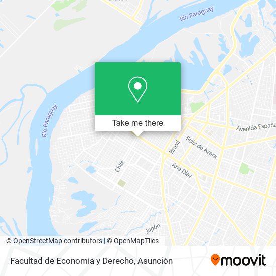 Mapa de Facultad de Economía y Derecho