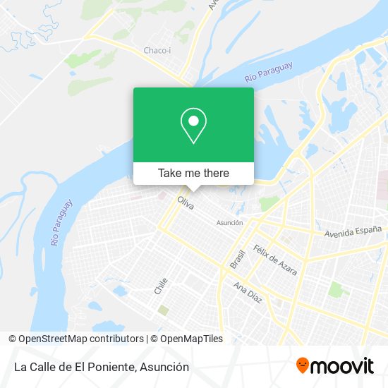 Mapa de La Calle de El Poniente