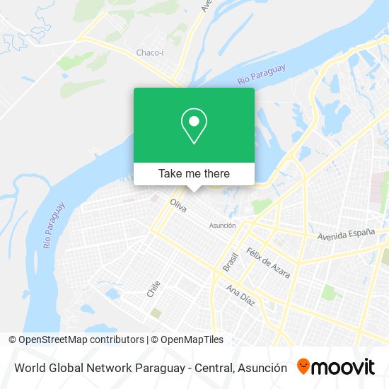 Mapa de World Global Network Paraguay - Central