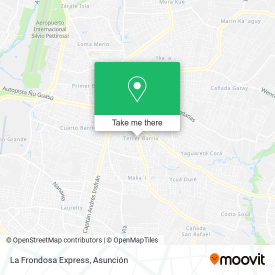 Mapa de La Frondosa Express