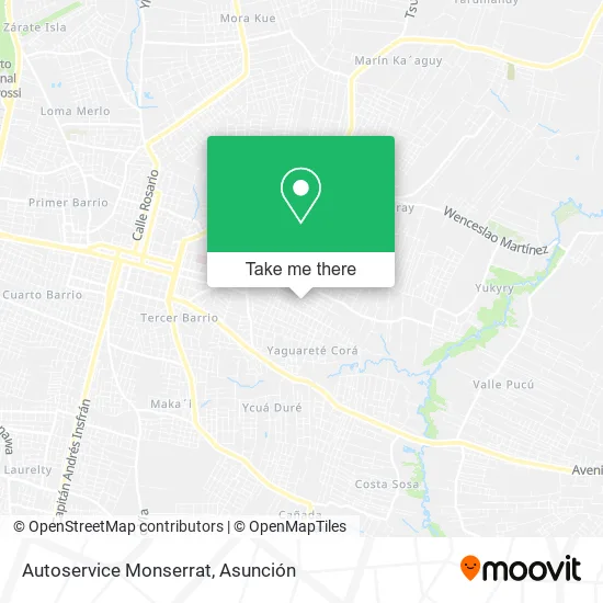 Mapa de Autoservice Monserrat