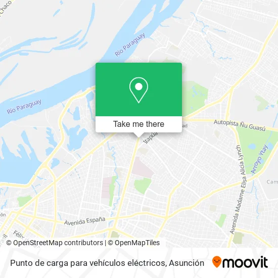 Punto de carga para vehículos eléctricos map