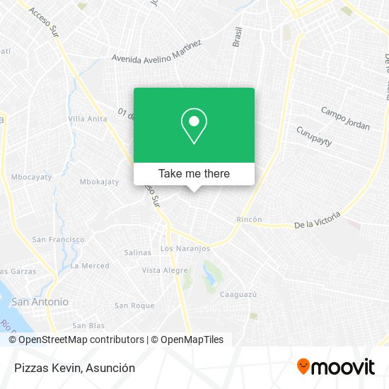 Pizzas Kevin map