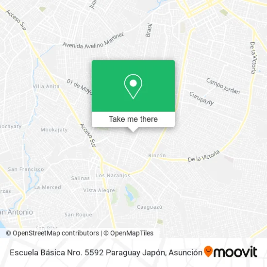 Escuela Básica Nro. 5592 Paraguay Japón map