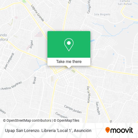 Mapa de Upap San Lorenzo. Librería 'Local 1'