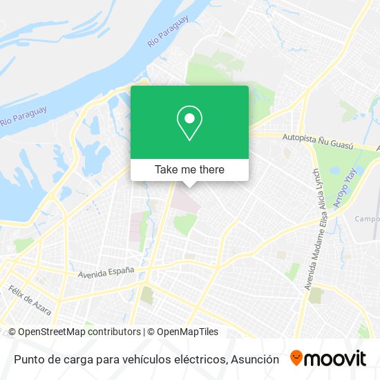 Punto de carga para vehículos eléctricos map