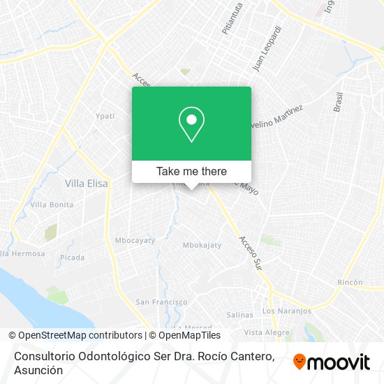 Consultorio Odontológico Ser Dra. Rocío Cantero map