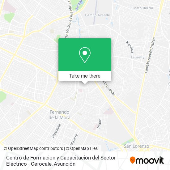 Mapa de Centro de Formación y Capacitación del Séctor Eléctrico - Cefocale