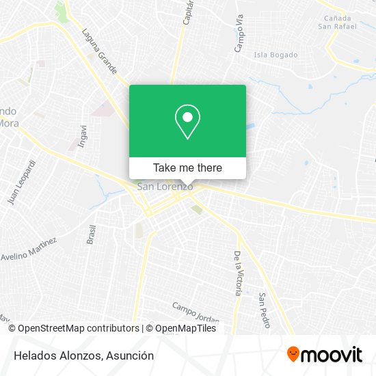 Mapa de Helados Alonzos