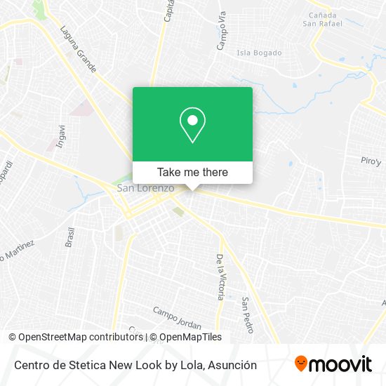 Mapa de Centro de Stetica New Look by Lola