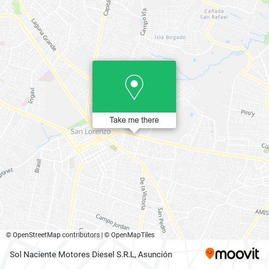 Mapa de Sol Naciente Motores Diesel S.R.L