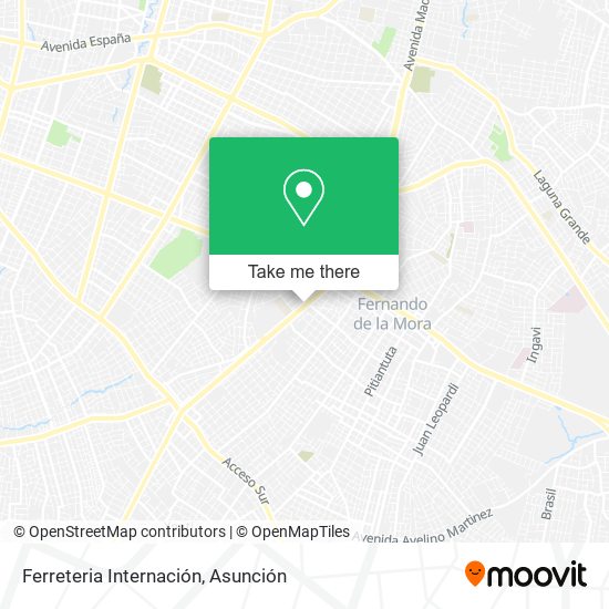 Mapa de Ferreteria Internación