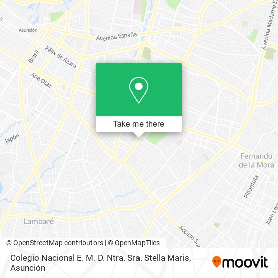 Mapa de Colegio Nacional E. M. D. Ntra. Sra. Stella Maris