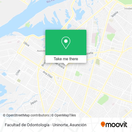 Mapa de Facultad de Odontología - Uninorte