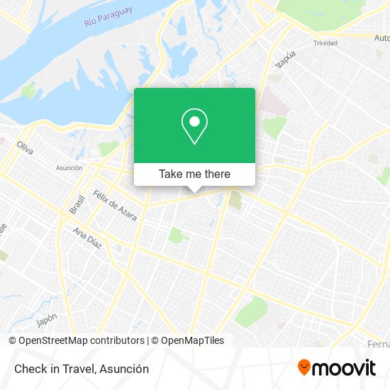Mapa de Check in Travel