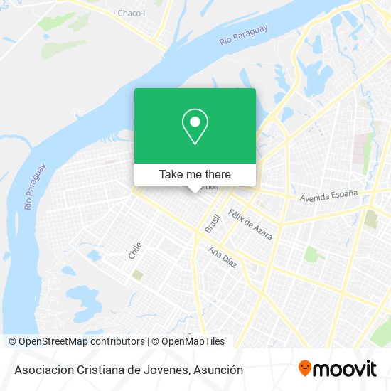 Mapa de Asociacion Cristiana de Jovenes