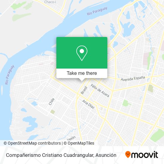 Mapa de Compañerismo Cristiano Cuadrangular