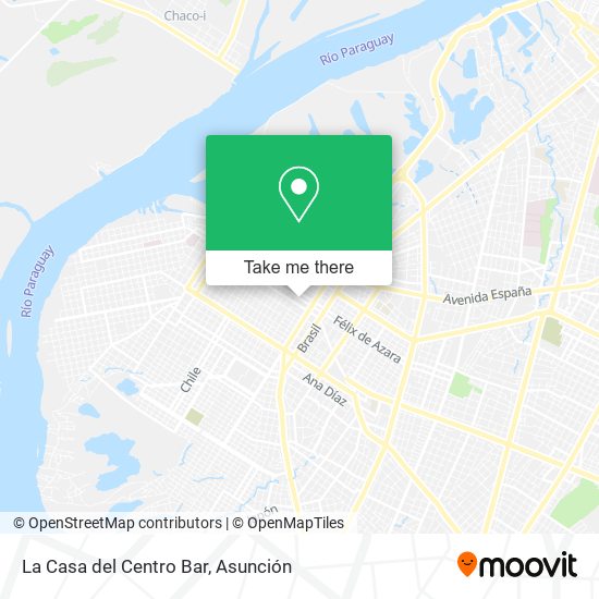 Mapa de La Casa del Centro Bar