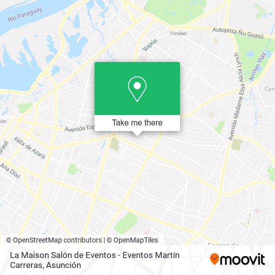 Mapa de La Maison Salón de Eventos - Eventos Martín Carreras