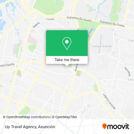 Mapa de Up Travel Agency