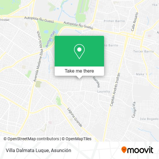 Mapa de Villa Dalmata Luque