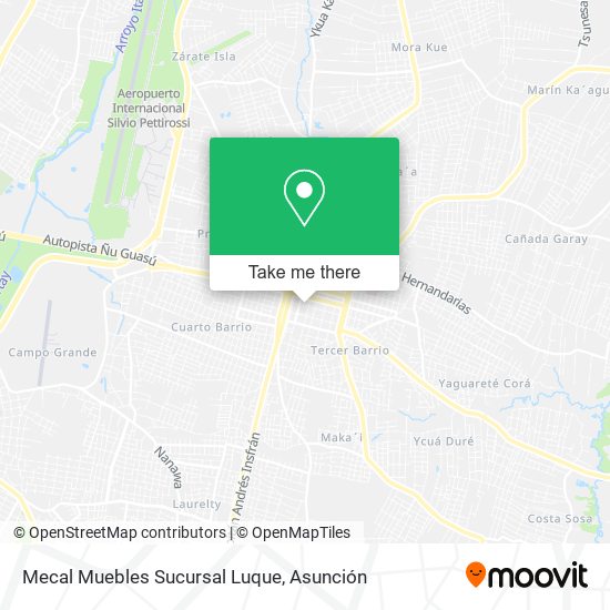 Mapa de Mecal Muebles Sucursal Luque