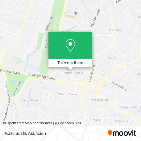 Mapa de Kazu Sushi