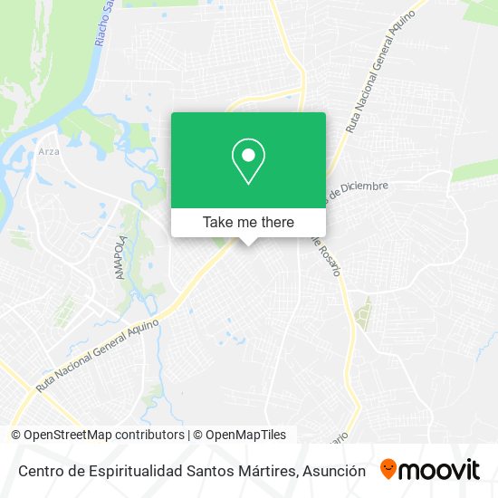 Mapa de Centro de Espiritualidad Santos Mártires