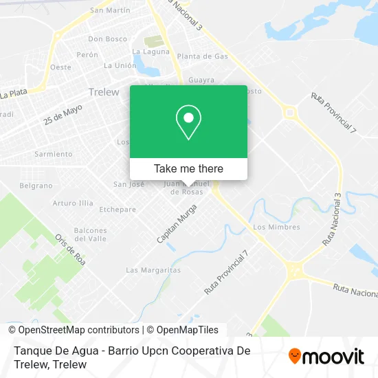 Tanque De Agua - Barrio Upcn Cooperativa De Trelew map