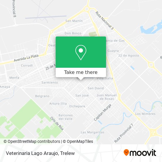 Veterinaria Lago Araujo map
