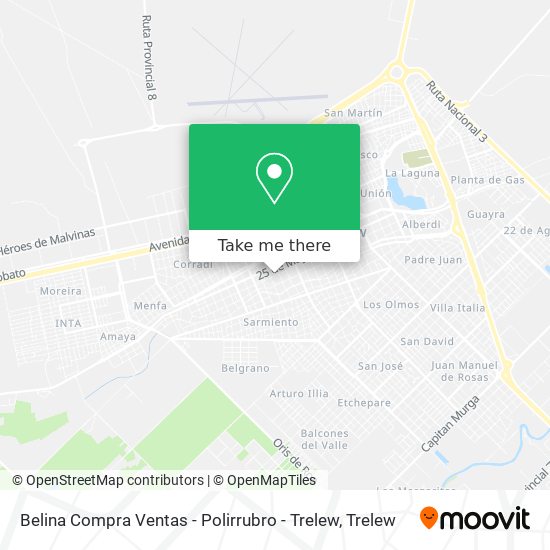 Mapa de Belina Compra Ventas - Polirrubro - Trelew