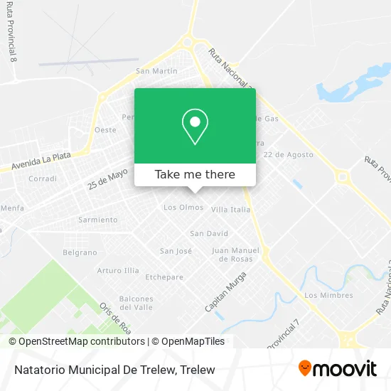 Natatorio Municipal De Trelew map