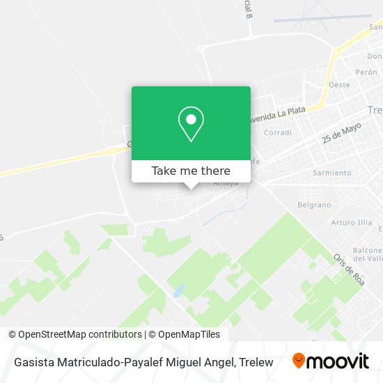 Gasista Matriculado-Payalef Miguel Angel map