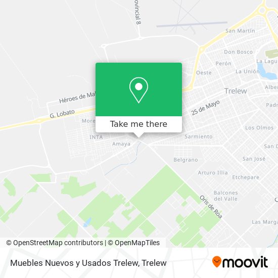 Muebles Nuevos y Usados Trelew map