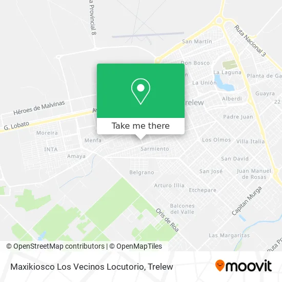 Maxikiosco Los Vecinos Locutorio map