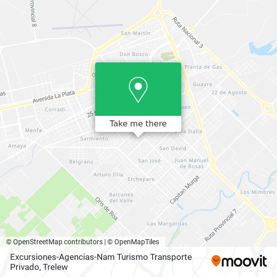 Excursiones-Agencias-Nam Turismo Transporte Privado map