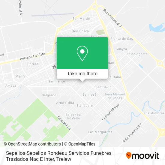 Mapa de Sepelios-Sepelios Rondeau Servicios Funebres Traslados Nac E Inter