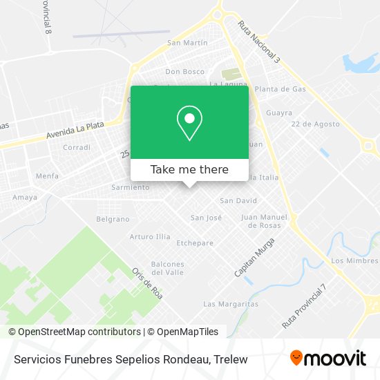 Servicios Funebres Sepelios Rondeau map