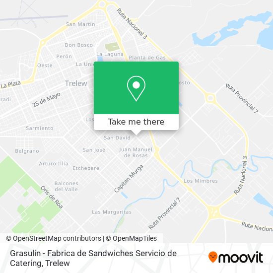 Mapa de Grasulin - Fabrica de Sandwiches Servicio de Catering